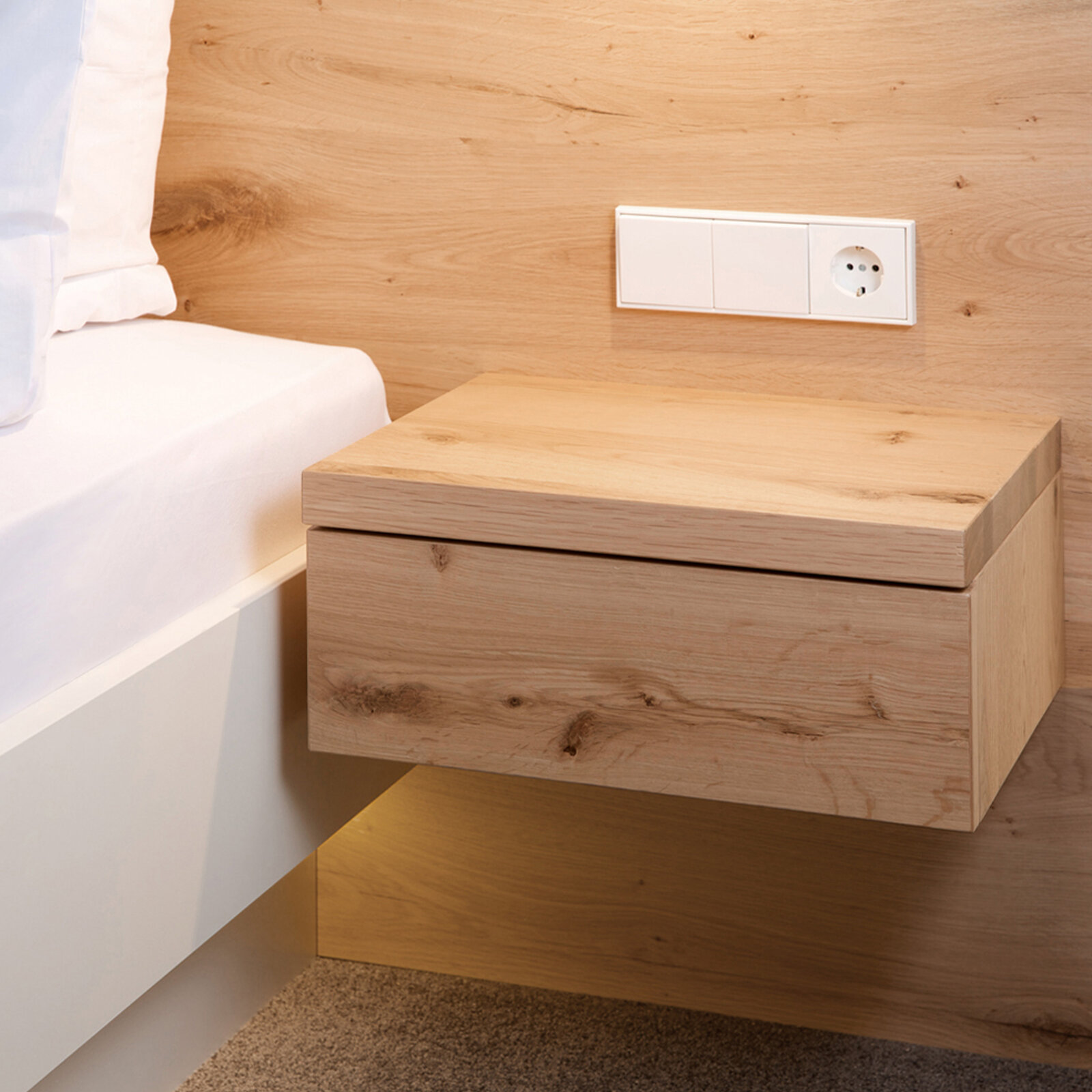 zieflekoch musterzimmer zoe zimmer holz bett nachttisch konsole