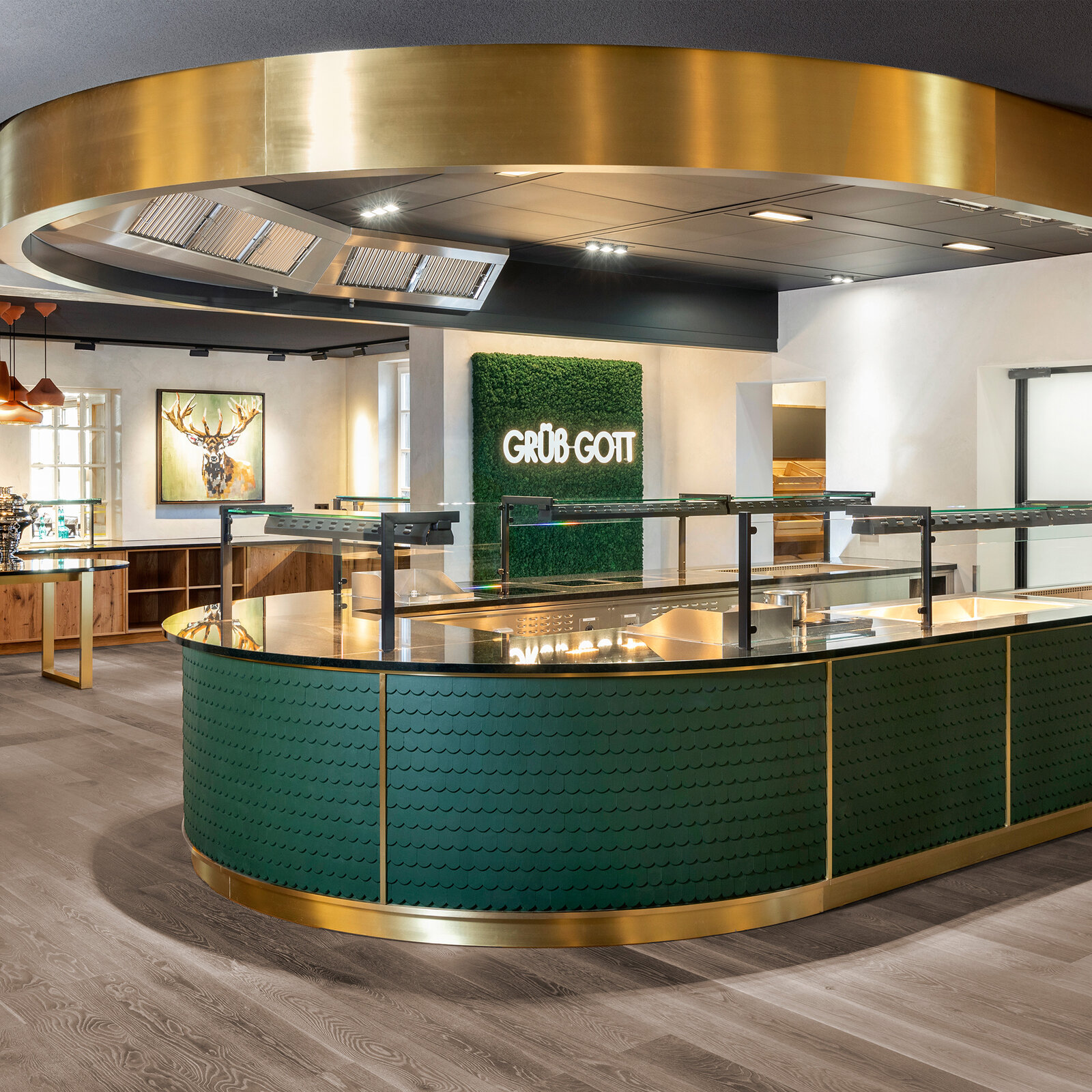 zieflekoch Engel Obertal Buffet Frühstücksbuffet Restaurant Grün Gold Holz