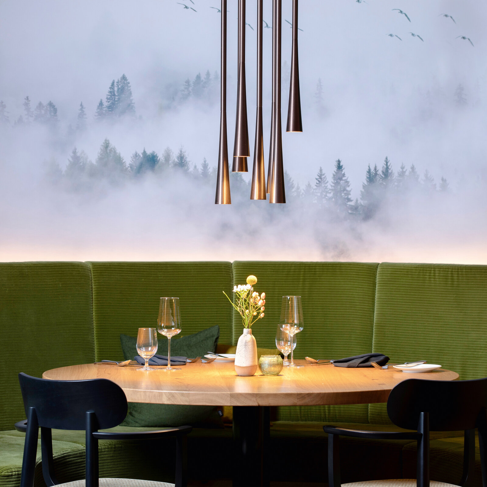 zieflekoch Engel Obertal Restaurant Destille Fotowand Tisch Bank