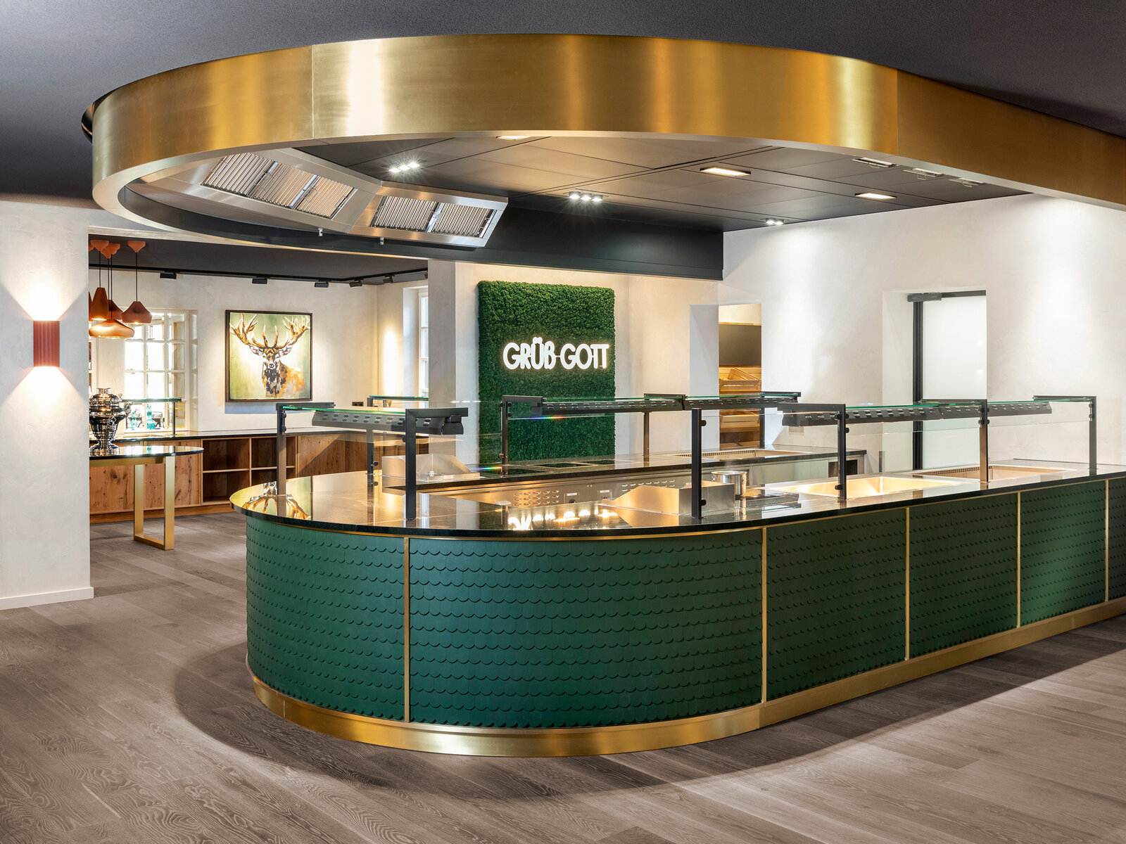 zieflekoch Engel Obertal Buffet Frühstücksbuffet Restaurant Grün Gold Holz