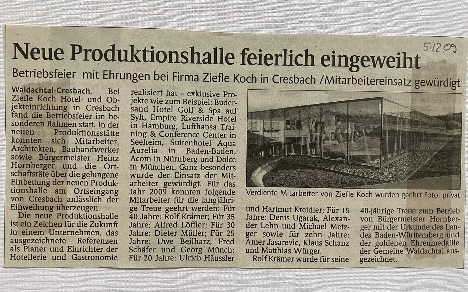zieflekoch Über zieflekoch 2009 Zeitungsausschnitt